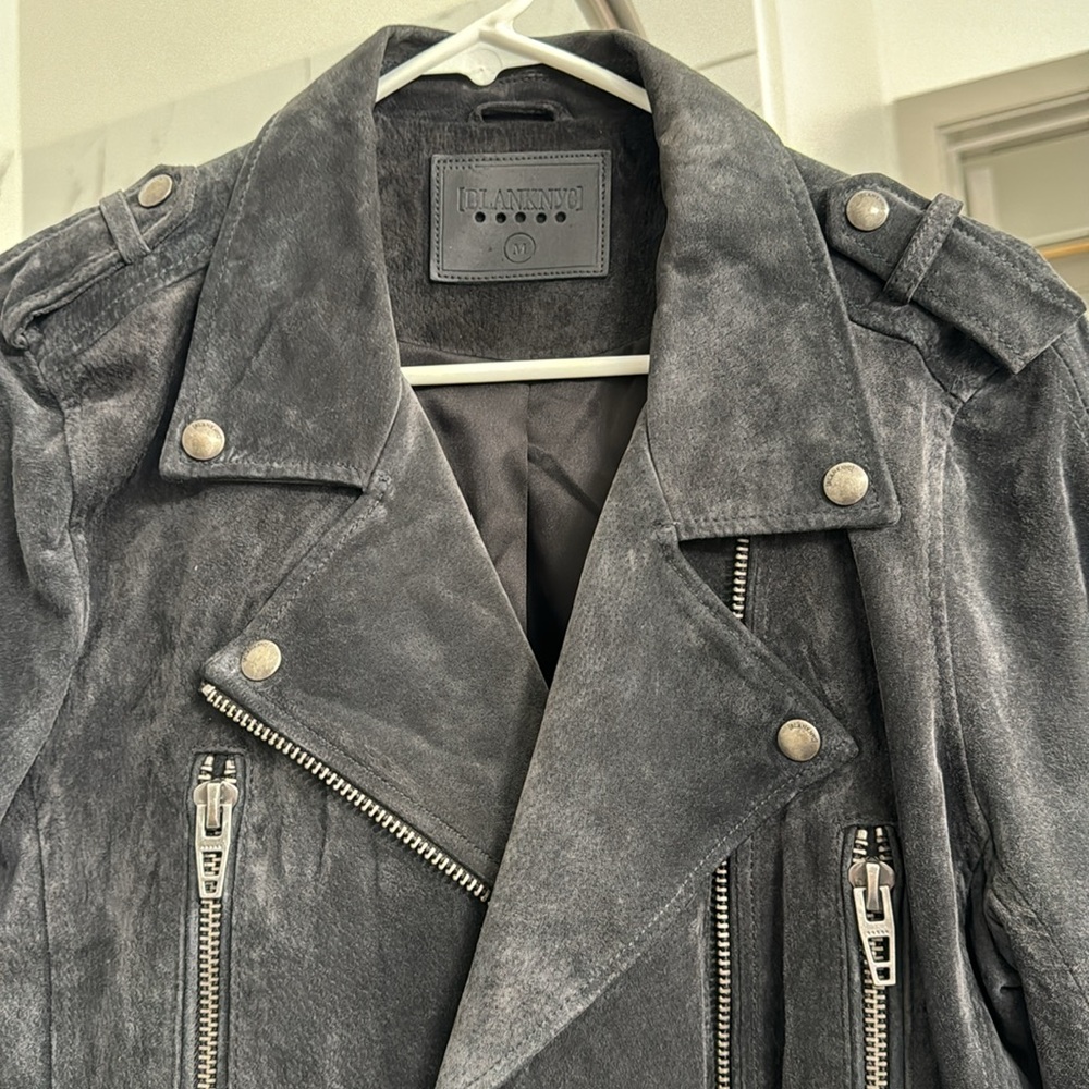 Gray / Black Suede Jacket - image 3